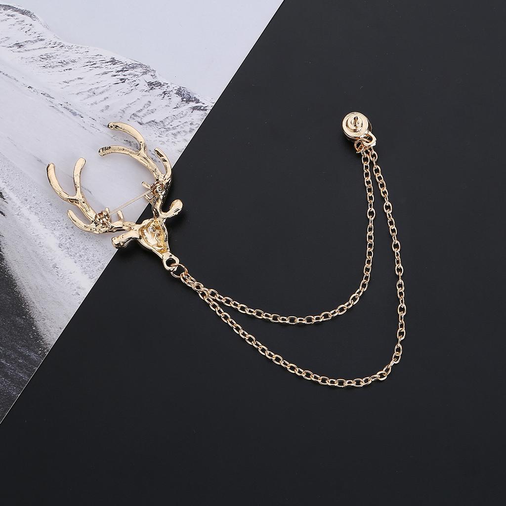 Men'S Formal Wear Jewelry - Rhinestone Long Chain Brooch Men’s Collar