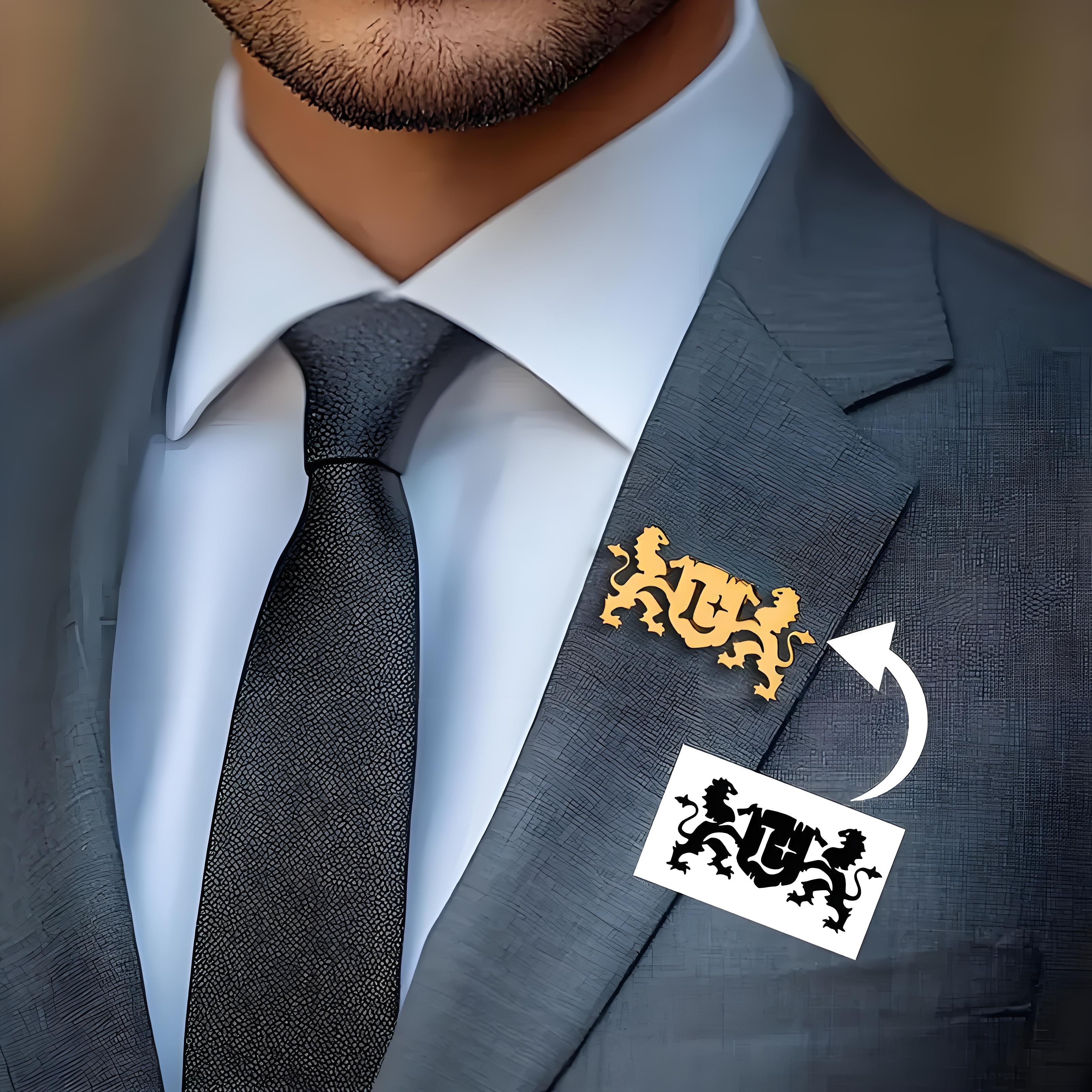 Men'S Formal Wear Jewelry - High - End Custom Logo Brooch