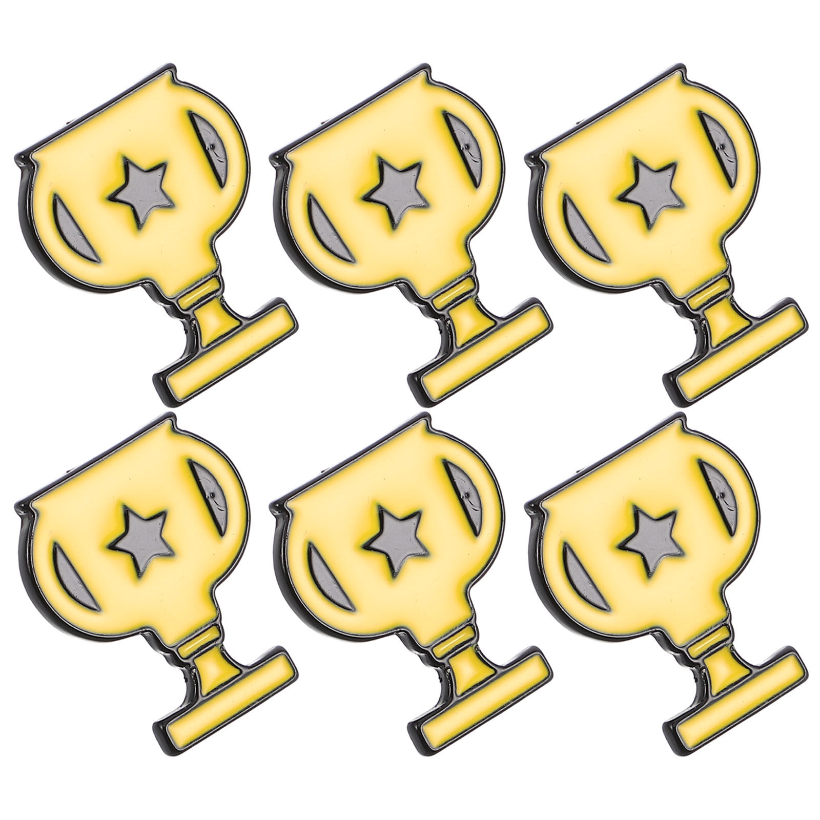 Men Formal Wear With Scarf - 6Pcs Trophy Brooch Pins Zinc Alloy