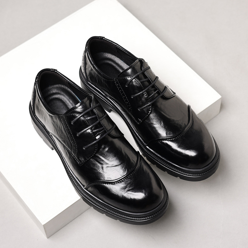 Men's leather shoes for casual - Men Formal Wear Dress บทวิจารณ์และราคา