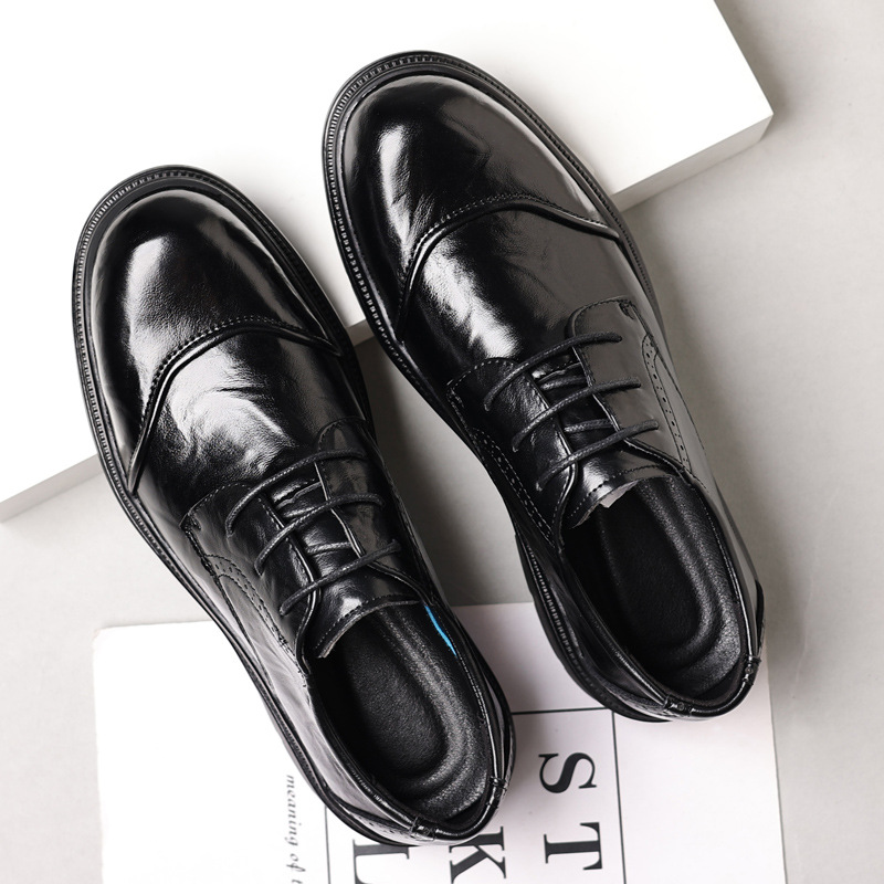 Men's leather shoes for casual - Men Formal Wear Dress บทวิจารณ์และราคา