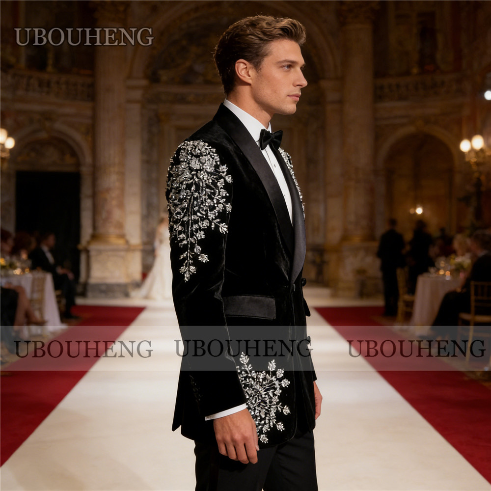 Exquisite Groom Wedding Suits  - Men'S Formal Wear Jewelry บทวิจารณ์และราคา