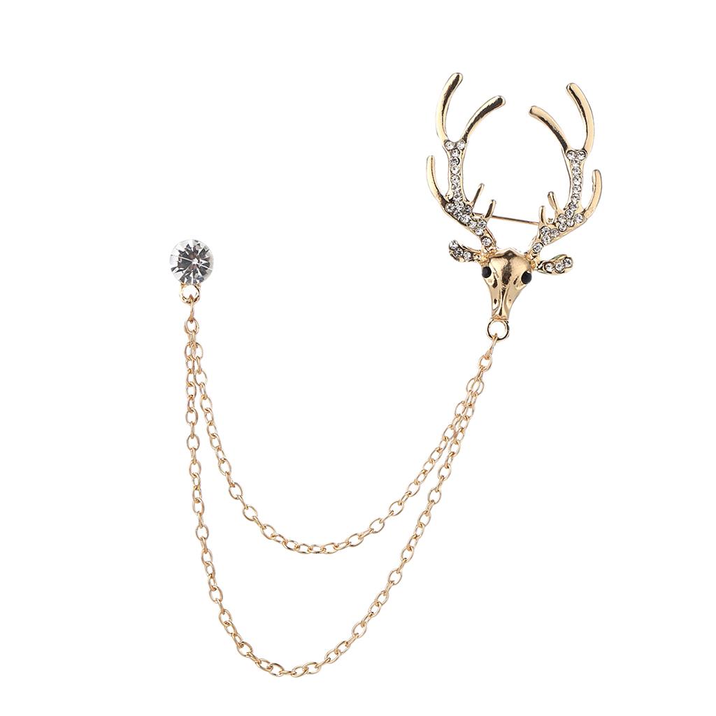 Rhinestone Long Chain Brooch M - Men'S Formal Wear Jewelry บทวิจารณ์และราคา