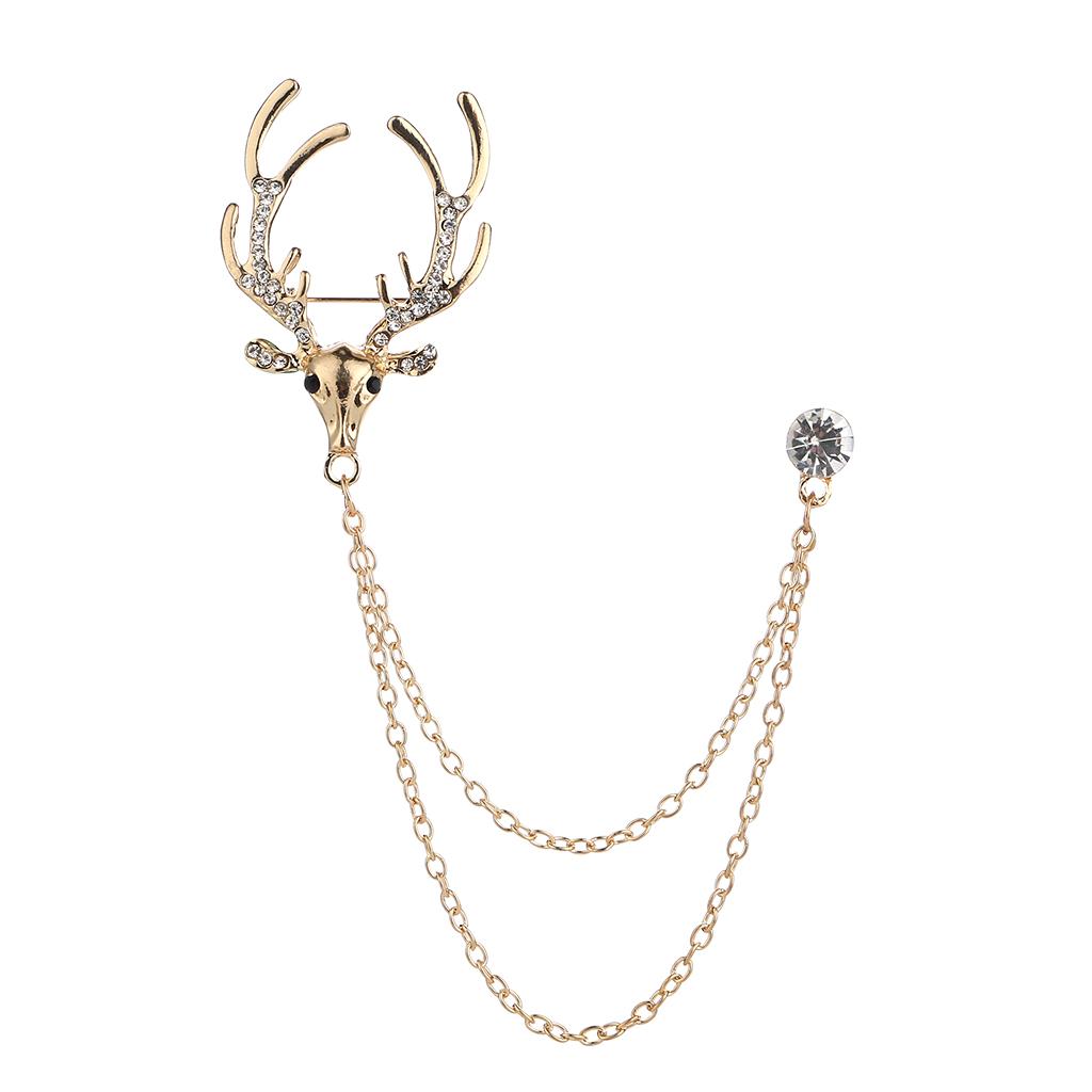 Rhinestone Long Chain Brooch M - Men'S Formal Wear Jewelry บทวิจารณ์และราคา