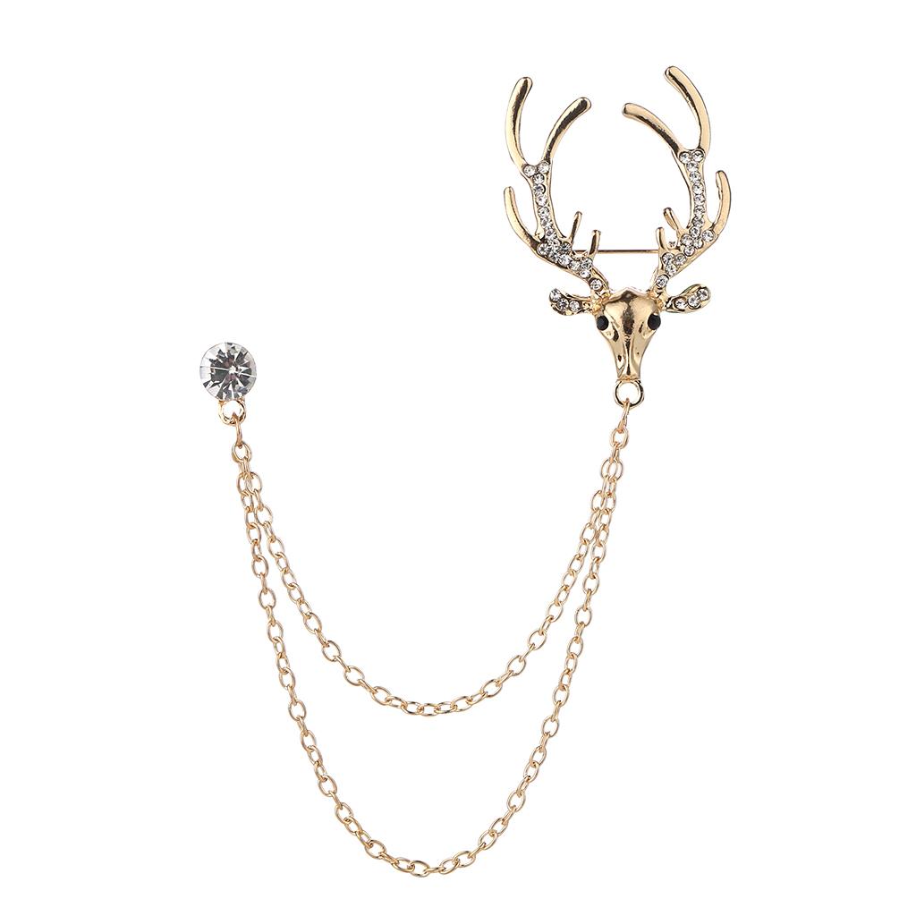 Rhinestone Long Chain Brooch M - Men'S Formal Wear Jewelry บทวิจารณ์และราคา