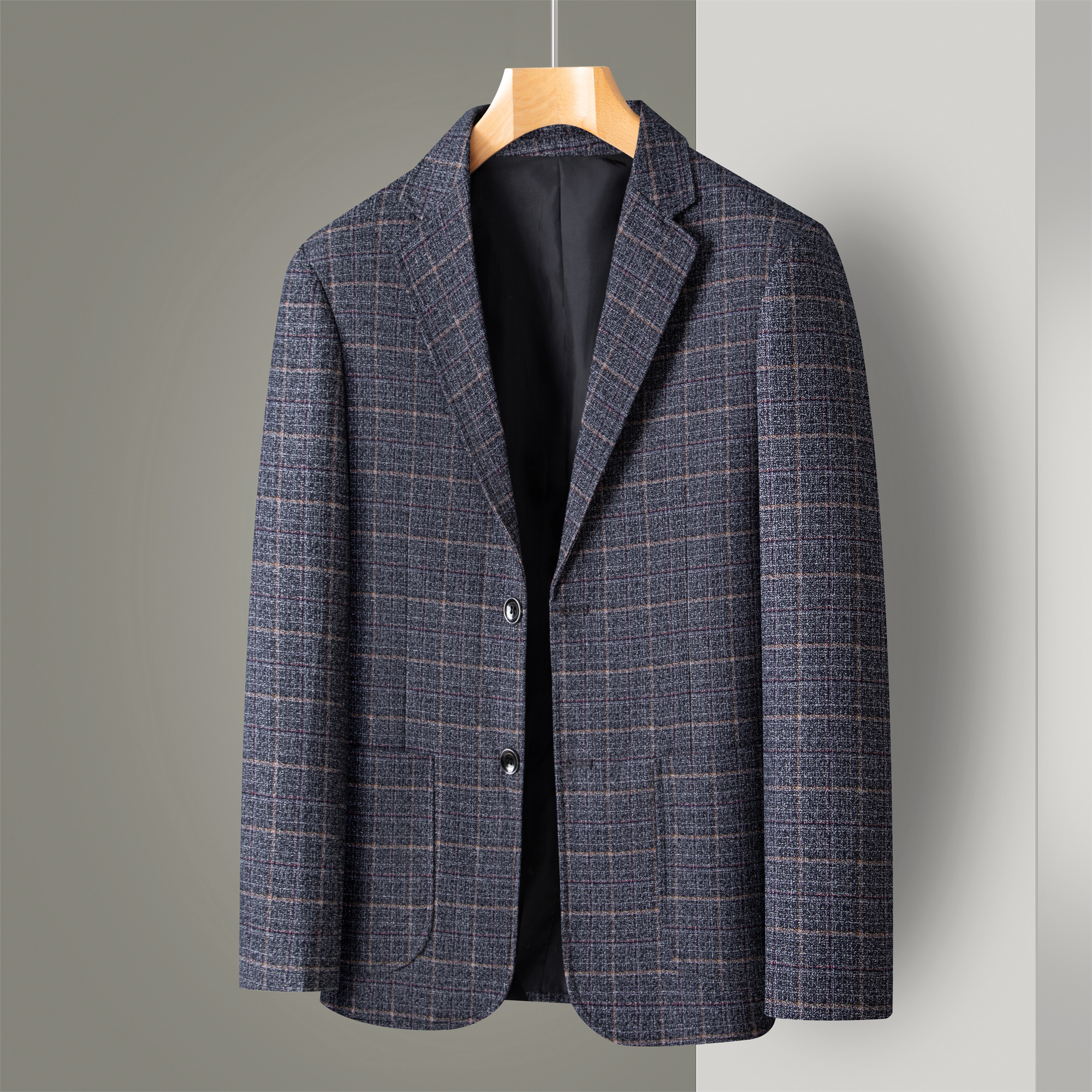 Striped Suit Men's Plaid Suit  - Men Formal Wear In Summer บทวิจารณ์และราคา