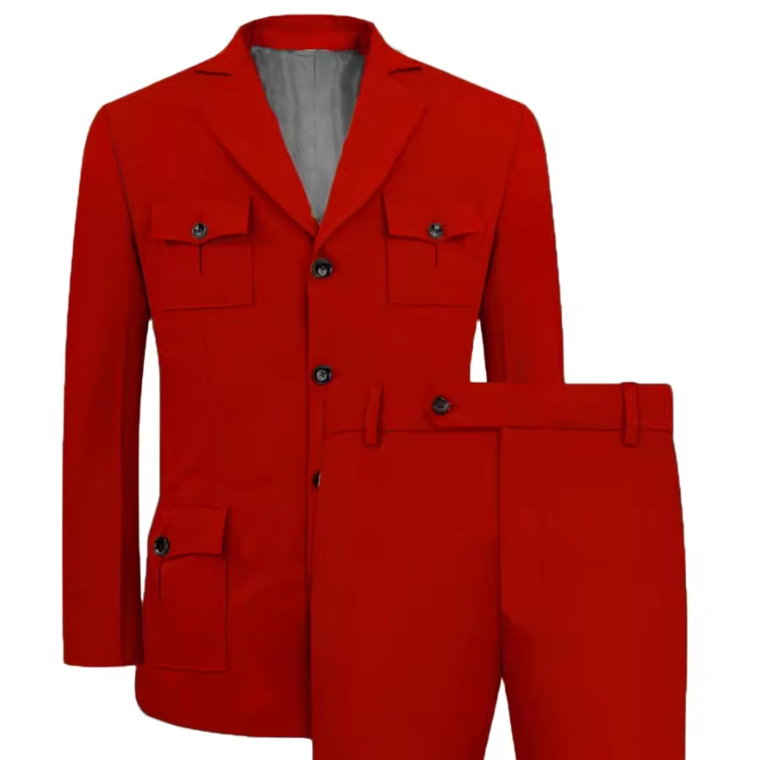 Men's Suits Jakcet Casual Khak - Khaki Formal Wear Men บทวิจารณ์และราคา