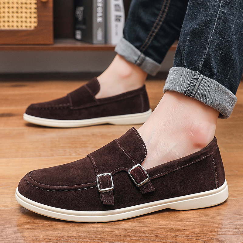 Men's Casual Shoes Suede Loafe - Men Formal Wear Shoes บทวิจารณ์และราคา
