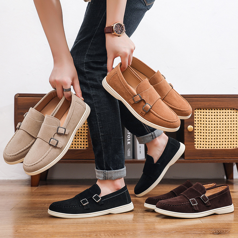 Men's Casual Shoes Suede Loafe - Men Formal Wear Shoes บทวิจารณ์และราคา