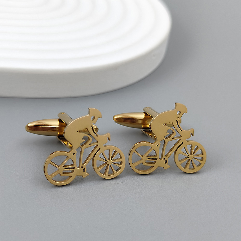 Bicycle racer gold-plated cuff - Men Formal Wear With Tie บทวิจารณ์และราคา