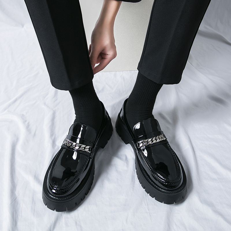 STRONGSHEN Men Leather Casual  - Men Formal Wear Shoes บทวิจารณ์และราคา