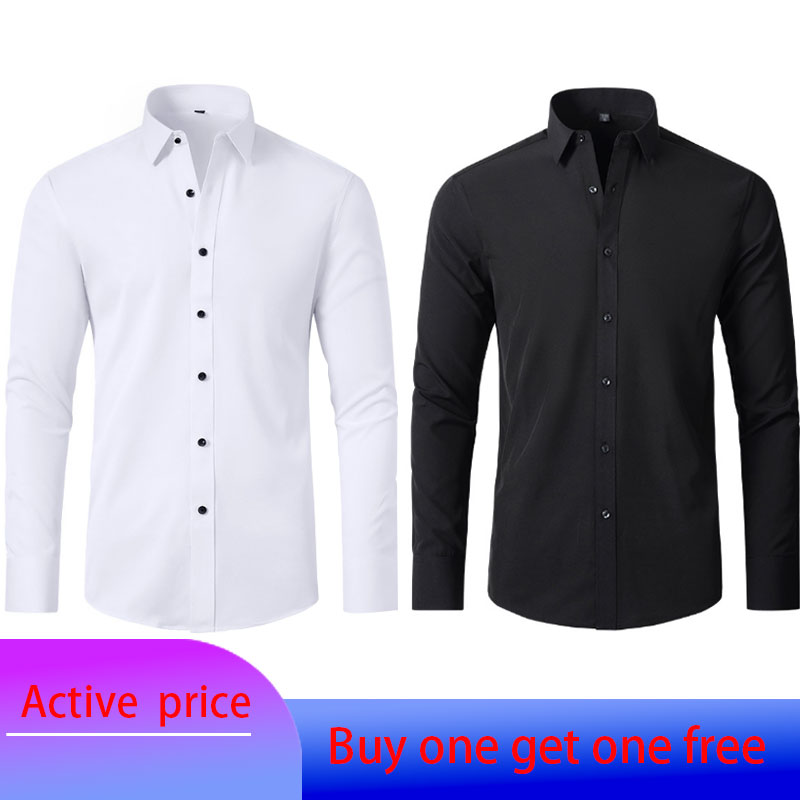 6XL Men's fashion long-sleeved - Men Formal Wear In Summer บทวิจารณ์และราคา