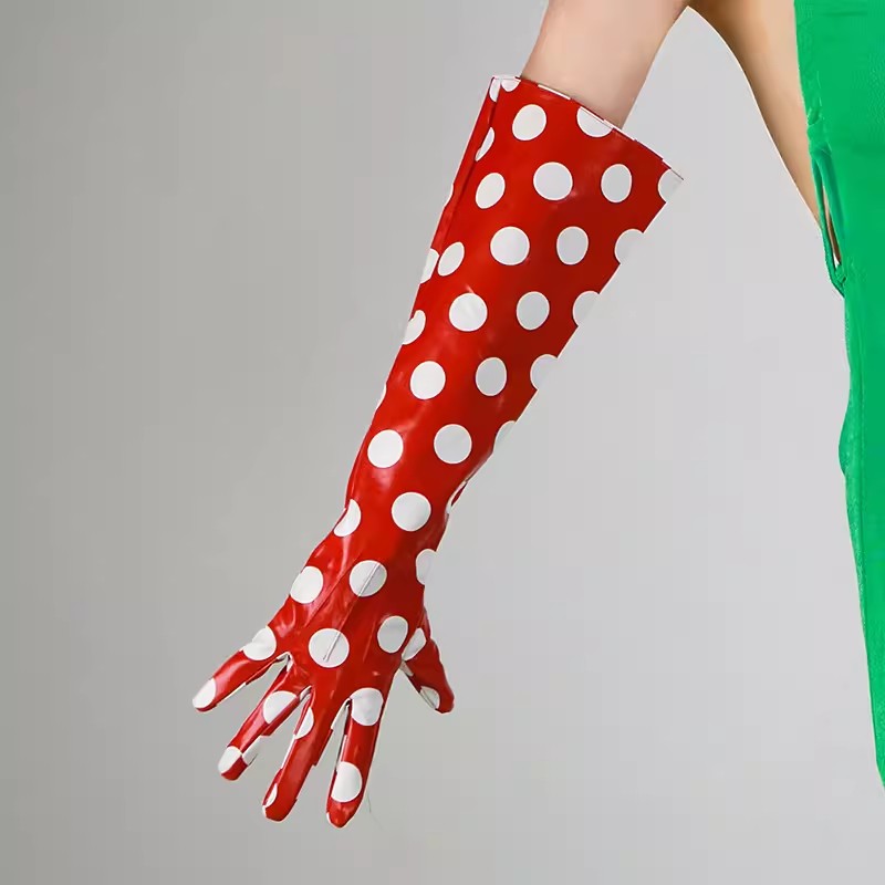 Women's Runway Fashion Dot Pri - Formal Glove Leather บทวิจารณ์และราคา