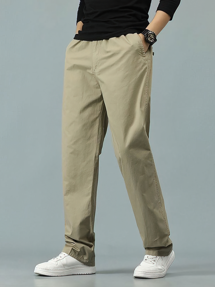 100% Cotton Straight Casual Pa - Men Formal Wear In Summer บทวิจารณ์และราคา
