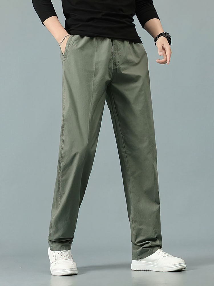 100% Cotton Straight Casual Pa - Men Formal Wear In Summer บทวิจารณ์และราคา