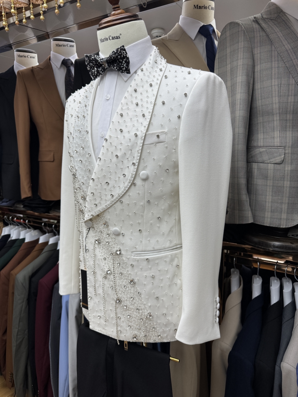 Silver Beaded Crystal Suit Jac - Men Formal Wear Jacket บทวิจารณ์และราคา