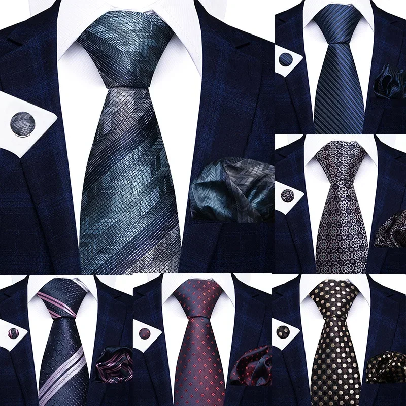 High-grade Polyester Silk Tie  - Men Formal Wear With Scarf บทวิจารณ์และราคา