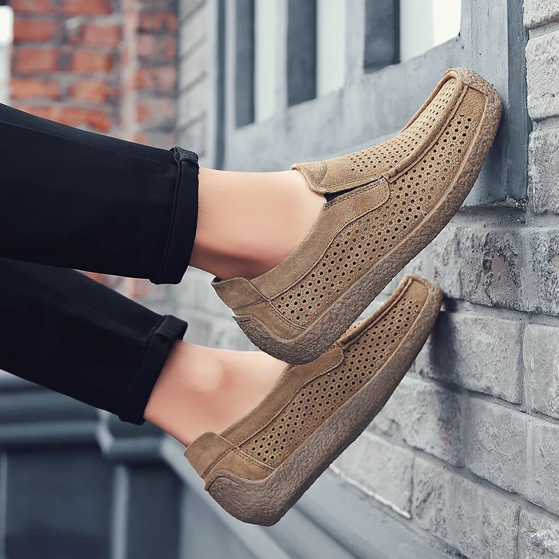 Men Loafers High-quality Slip  - Men Formal Wear Shoes บทวิจารณ์และราคา