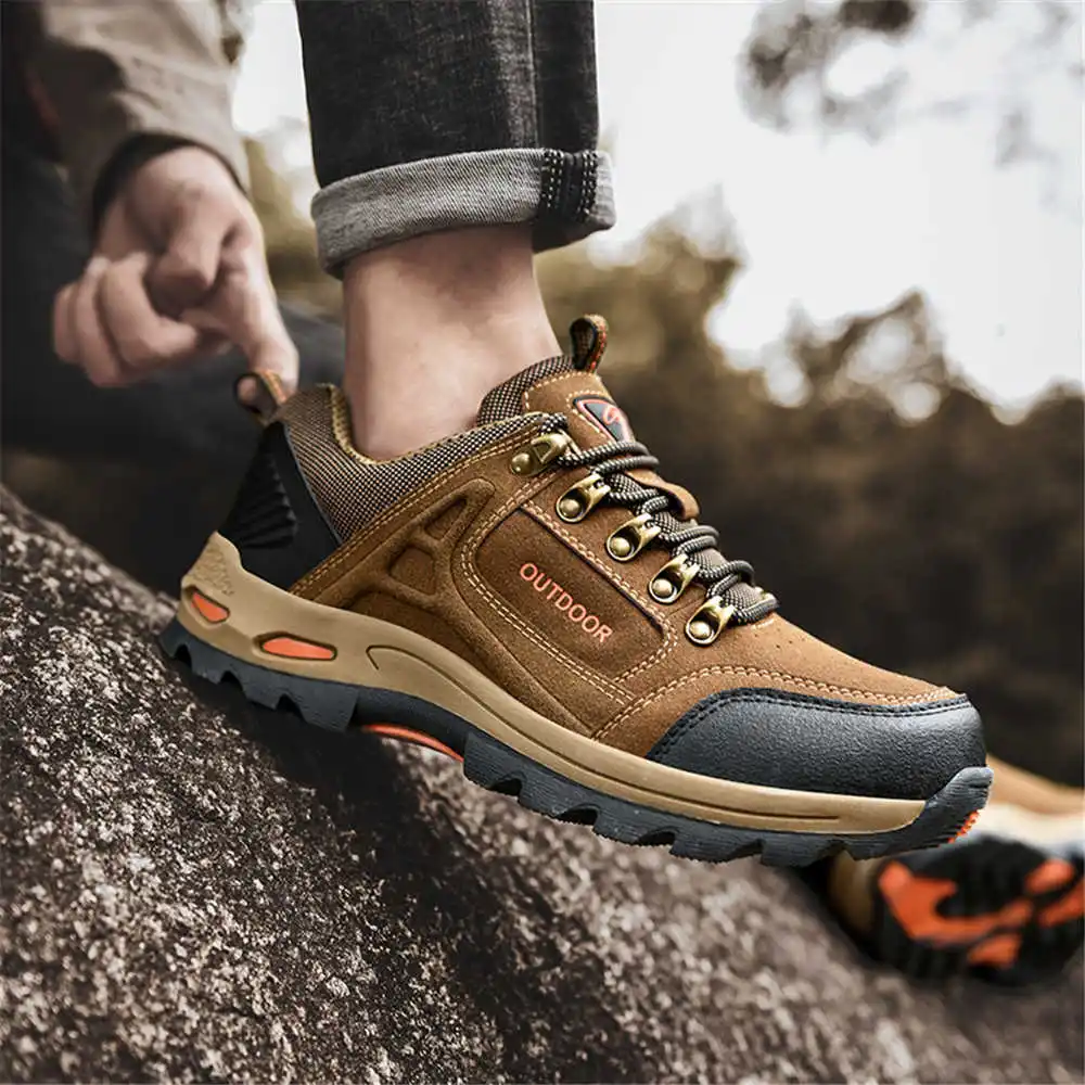 Non-slip Lace Up Hiking Tennis - Khaki Formal Wear Men บทวิจารณ์และราคา