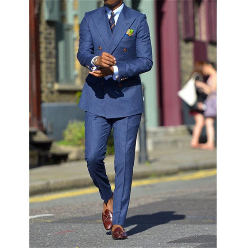 Dark Blue Formal Mens Suits Tw - Men Formal Wear Jacket บทวิจารณ์และราคา