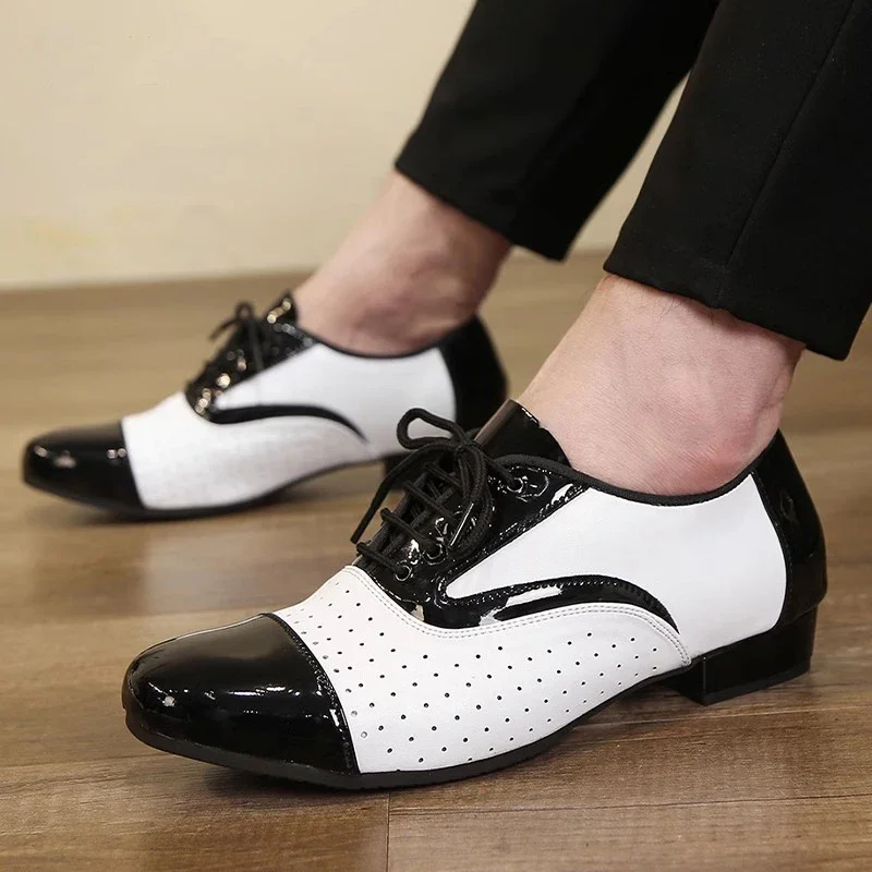 Modern Dance Shoes For Men Sof - Men Formal Wear Shoes บทวิจารณ์และราคา