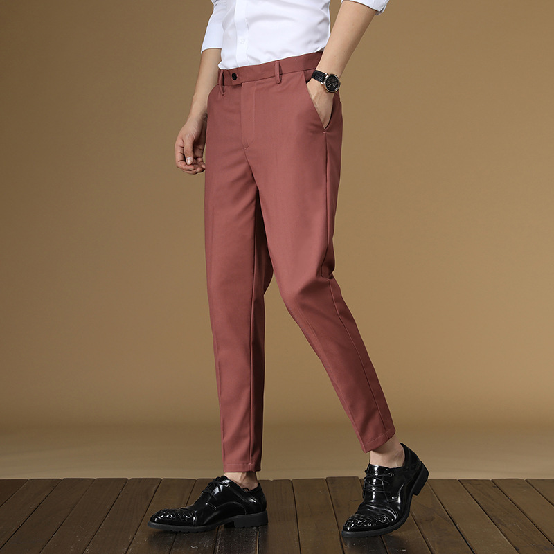 Summer Suit Pants Men Red Blac - Men Formal Wear In Summer บทวิจารณ์และราคา