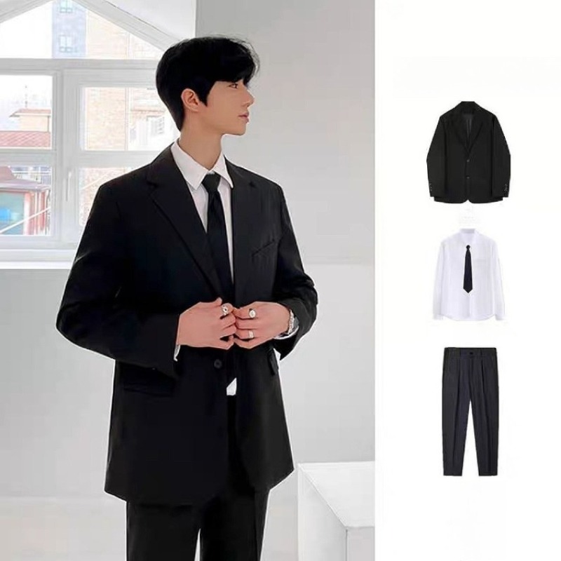 Premium Men's Blazer Suit Set  - Men'S Formal Wear For Graduation บทวิจารณ์และราคา