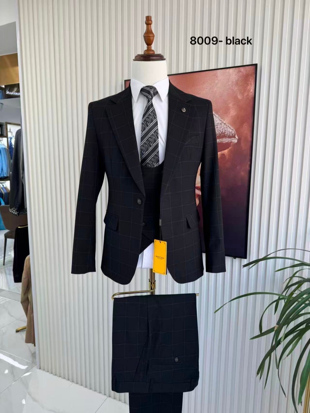 Men's Plaid Tuxedo 3 Pieces Ja - Men Formal Wear Jacket บทวิจารณ์และราคา