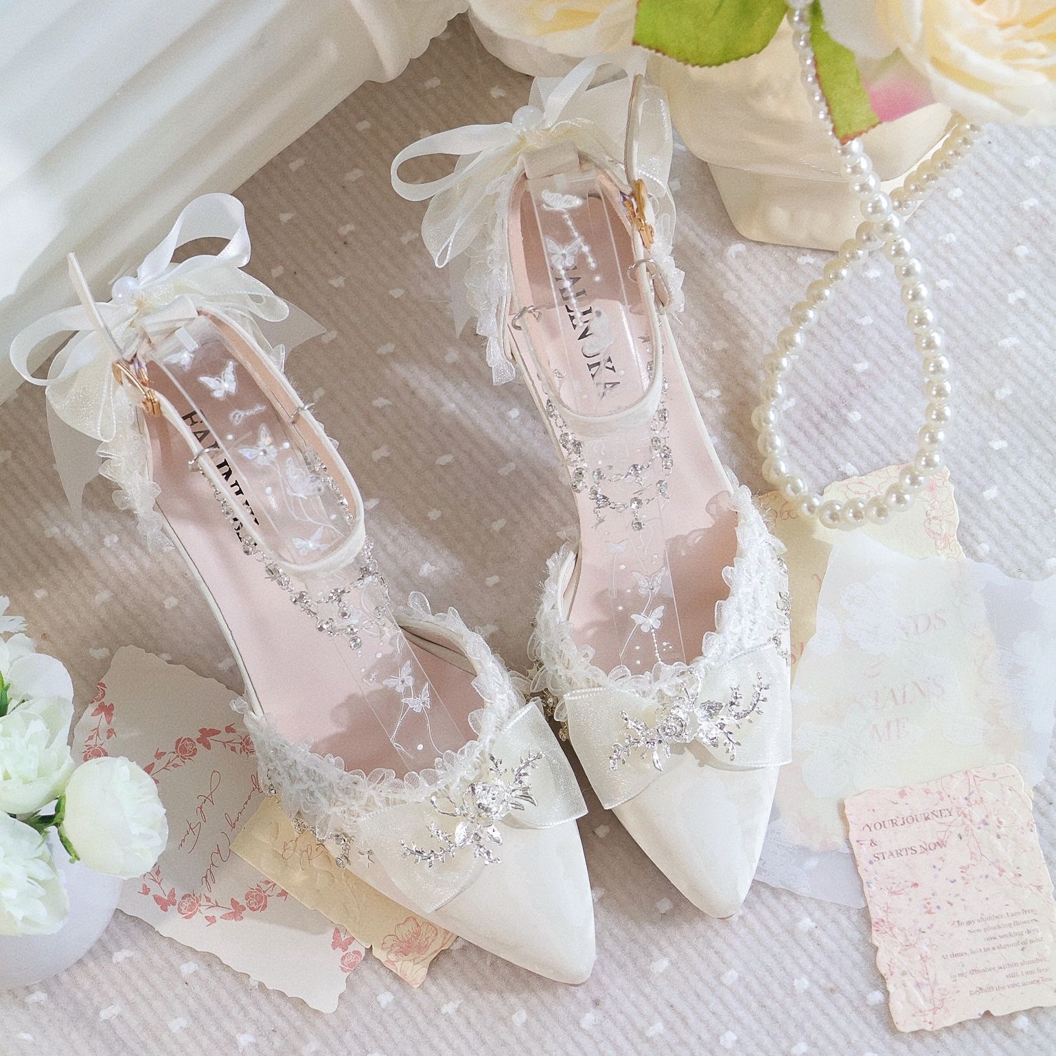Lolita Female Shoes Heels Whit - Men Formal Wear Shoes บทวิจารณ์และราคา