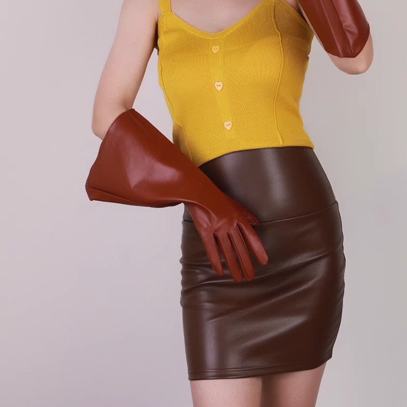 Women's Fashion PU Leather  Wi - Formal Glove Leather บทวิจารณ์และราคา