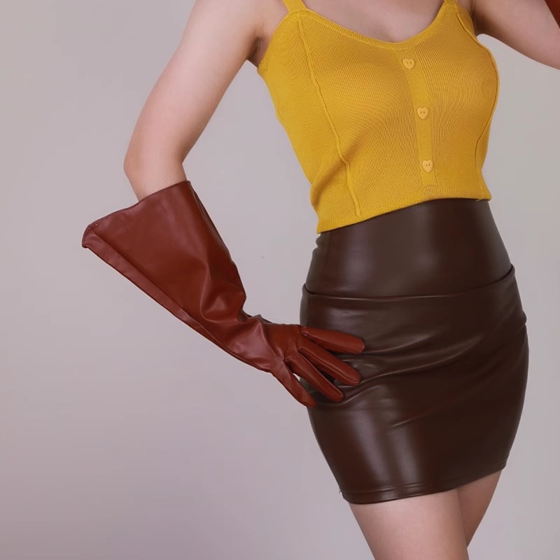 Women's Fashion PU Leather  Wi - Formal Glove Leather บทวิจารณ์และราคา