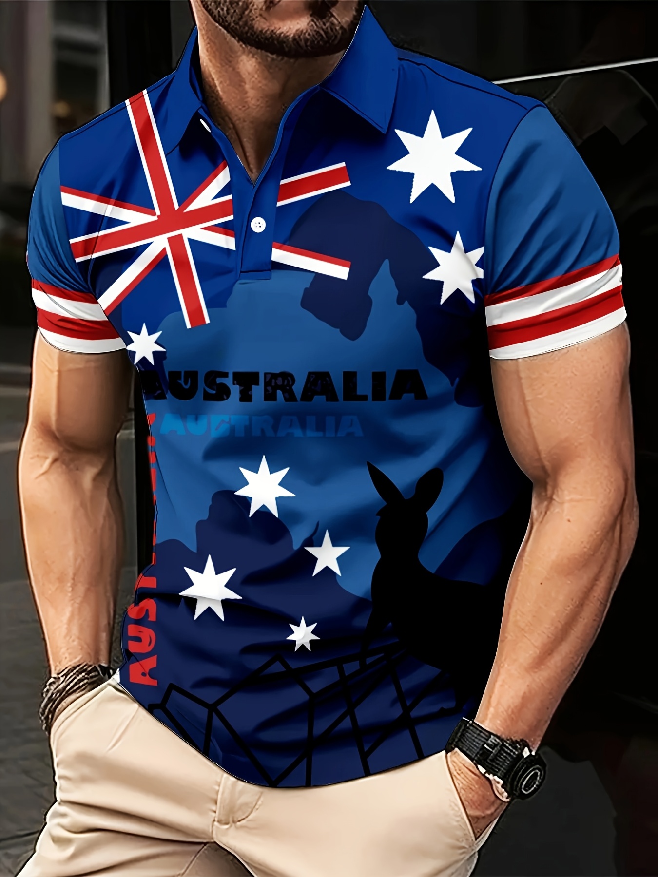 Summer Australian Flag Kangaro - Men Formal Wear In Summer บทวิจารณ์และราคา