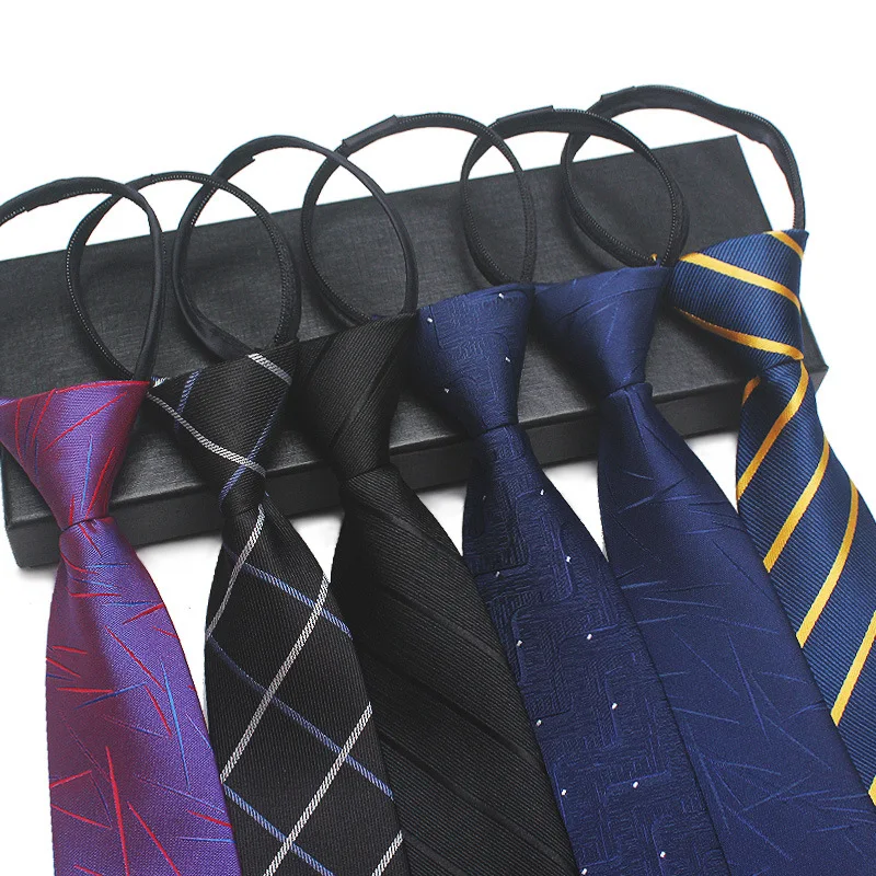Men's Tie 8CM Zipper Ties 7cm  - Men Formal Wear With Tie บทวิจารณ์และราคา