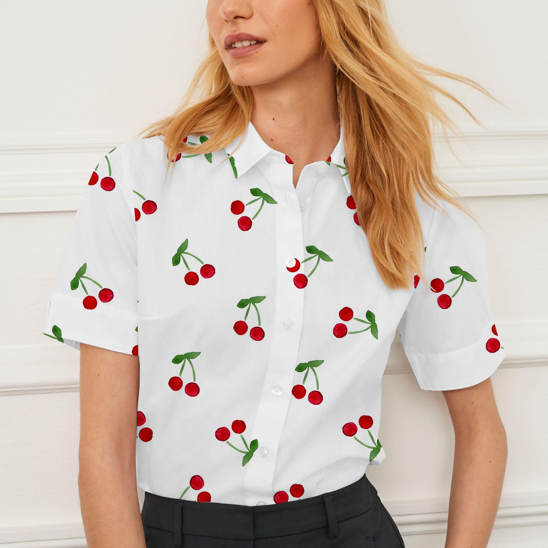Summer women's 3D Print Shirt  - Men Formal Wear In Summer บทวิจารณ์และราคา