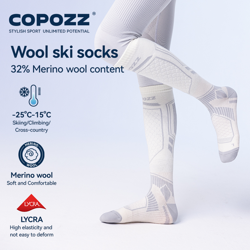 COPOZZ Merino Wool Winter Ski  - Sock Garter Men บทวิจารณ์และราคา