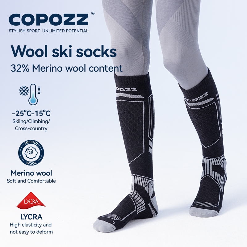 COPOZZ Merino Wool Winter Ski  - Sock Garter Men บทวิจารณ์และราคา