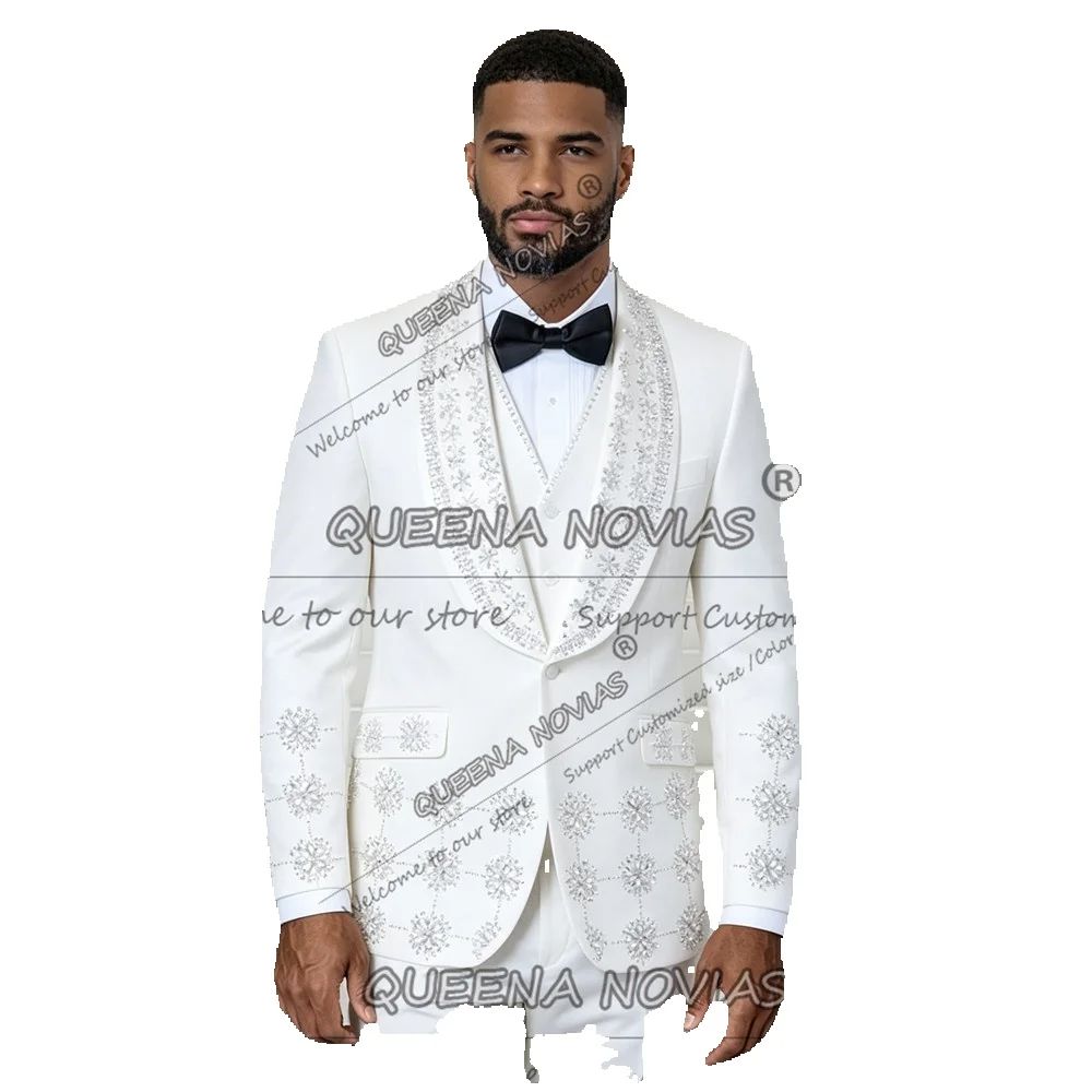 Exclusive White Men's Suit For - Men'S Formal Wear Jewelry บทวิจารณ์และราคา
