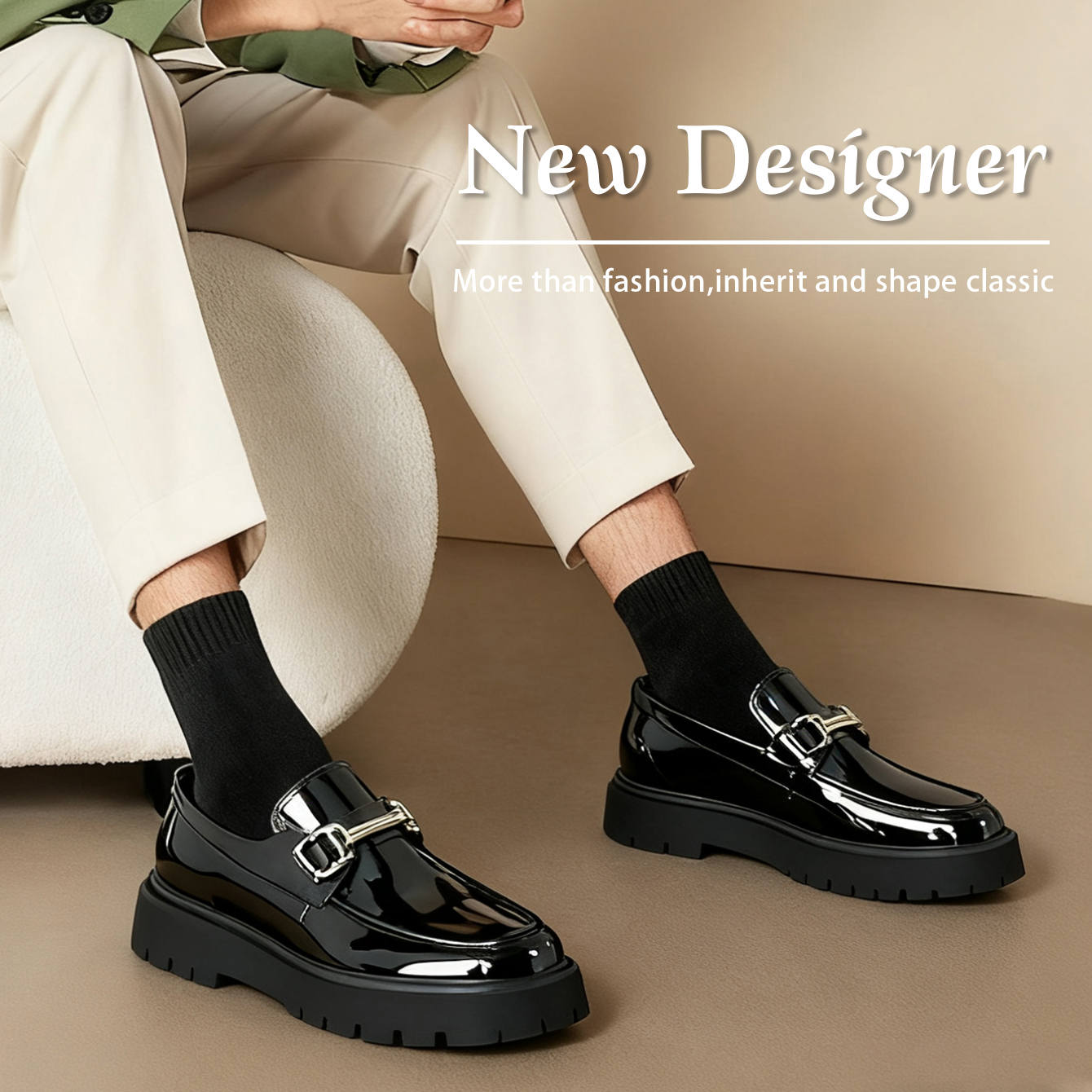 Fashion Classic Thick Sole Men - Men Formal Wear Shoes บทวิจารณ์และราคา