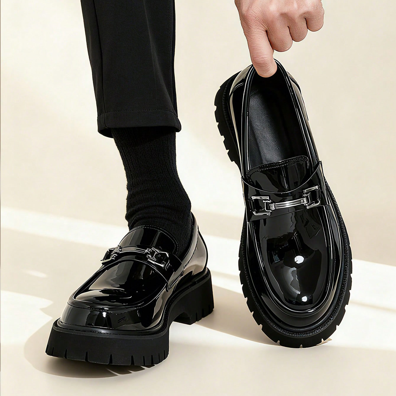 Fashion Classic Thick Sole Men - Men Formal Wear Shoes บทวิจารณ์และราคา