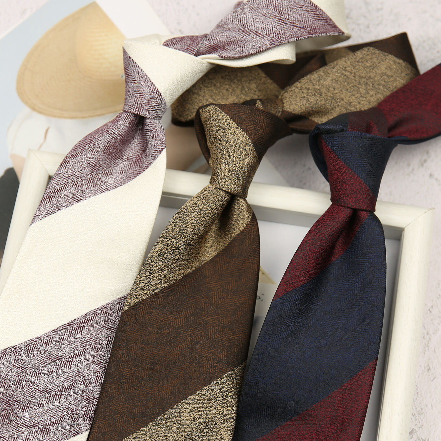 Fashion 8cm Navy Striped Neckt - Men Formal Wear With Tie บทวิจารณ์และราคา
