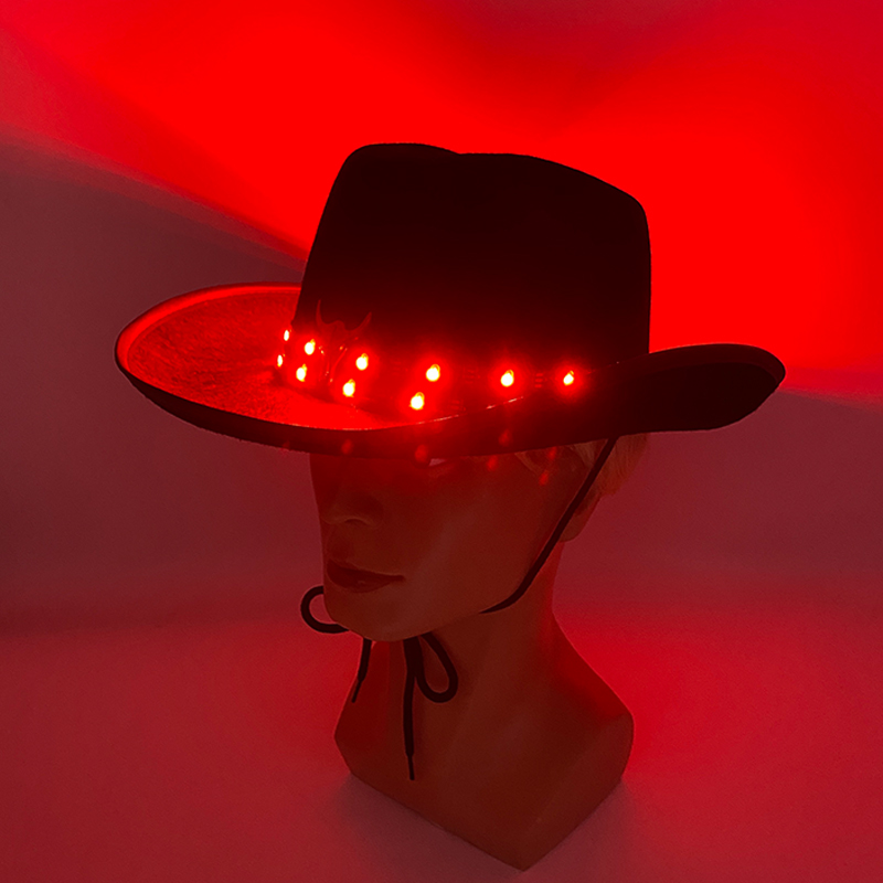 Remote Control LED Cowboy Hat  - Men'S Formal Wear For Graduation บทวิจารณ์และราคา