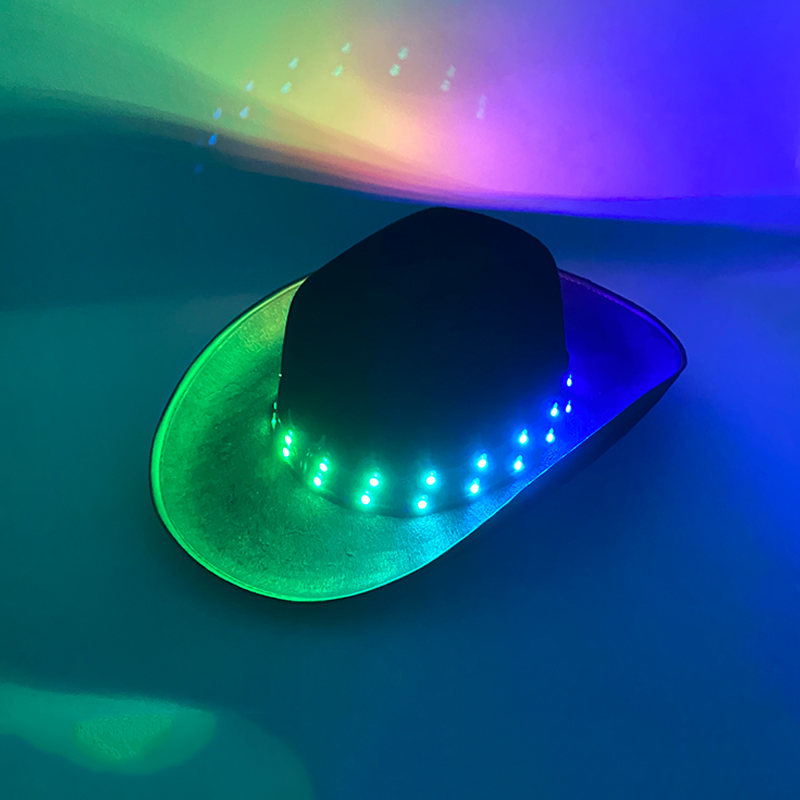 Remote Control LED Cowboy Hat  - Men'S Formal Wear For Graduation บทวิจารณ์และราคา
