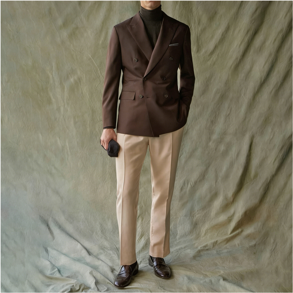 Elegant Suits For Men Wedding  - Khaki Formal Wear Men บทวิจารณ์และราคา