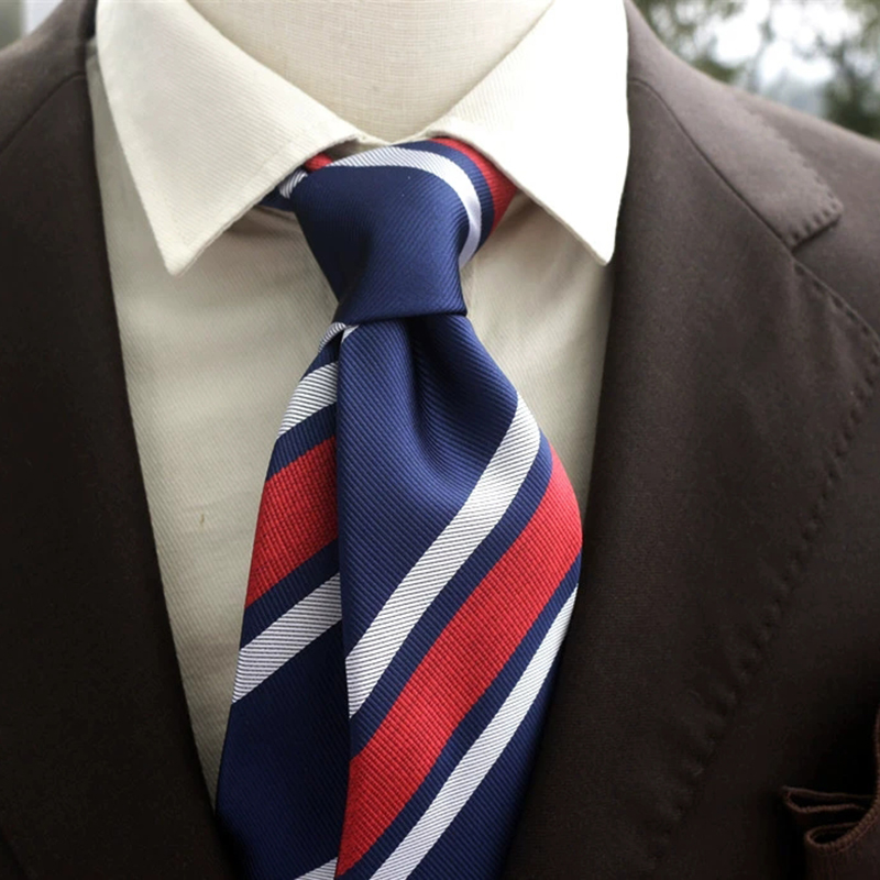 New Trendy Navy Brown Neckties - Men Formal Wear With Tie บทวิจารณ์และราคา