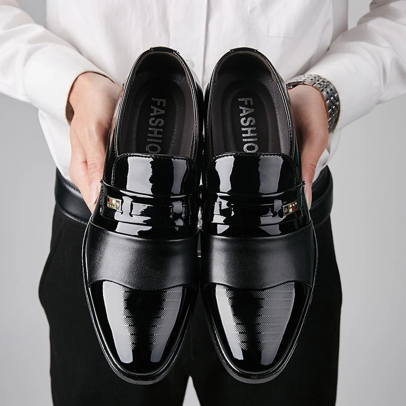 Luxury Leather Men Shoes for W - Men Formal Wear Shoes บทวิจารณ์และราคา
