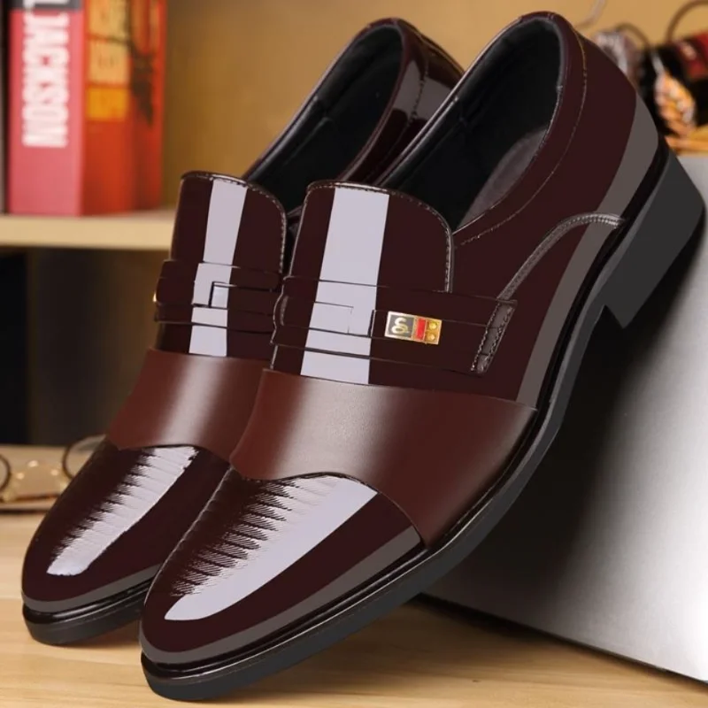 Luxury Leather Men Shoes for W - Men Formal Wear Shoes บทวิจารณ์และราคา