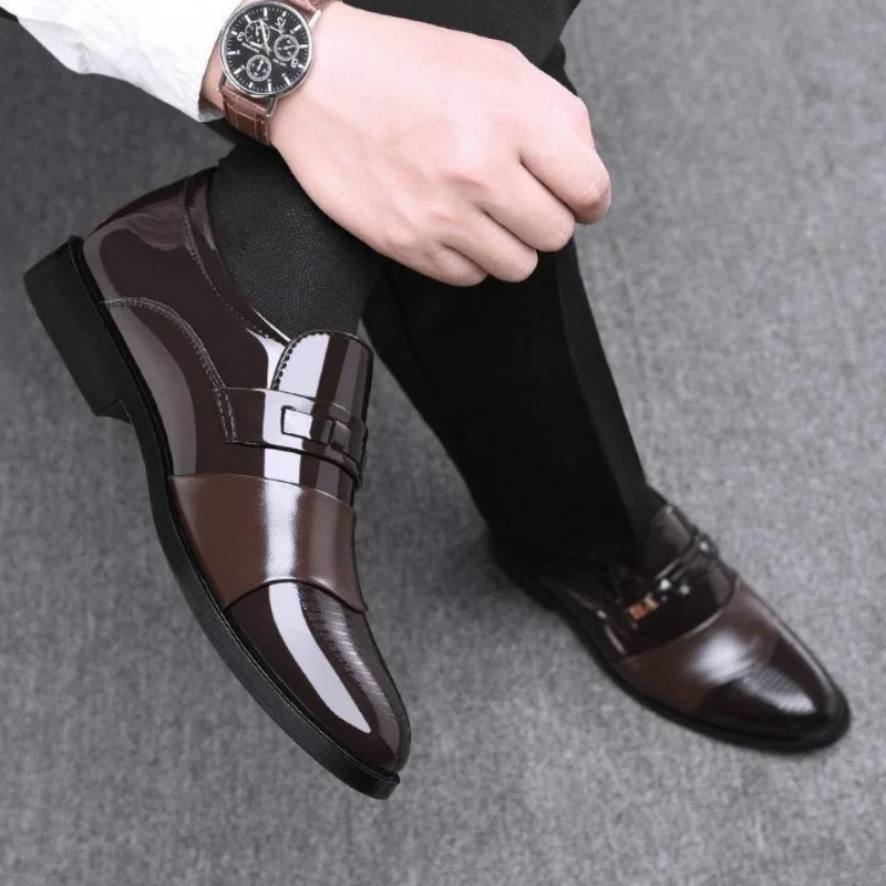 Luxury Leather Men Shoes for W - Men Formal Wear Shoes บทวิจารณ์และราคา