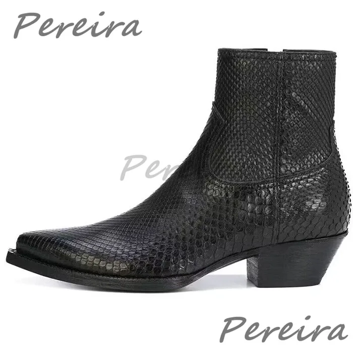 Trendy Snake Patterned Chelsea - Men Formal Wear Shoes บทวิจารณ์และราคา