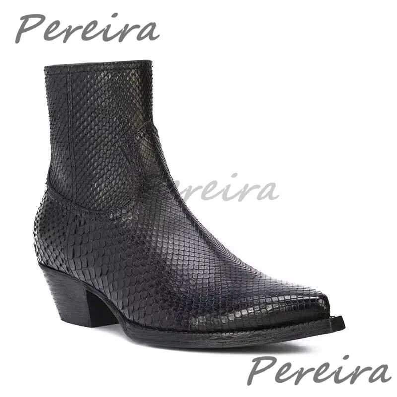 Trendy Snake Patterned Chelsea - Men Formal Wear Shoes บทวิจารณ์และราคา