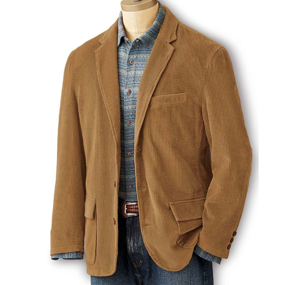 Mens Corduroy Blazer Suit Jack - Men Formal Wear Without Suit บทวิจารณ์และราคา